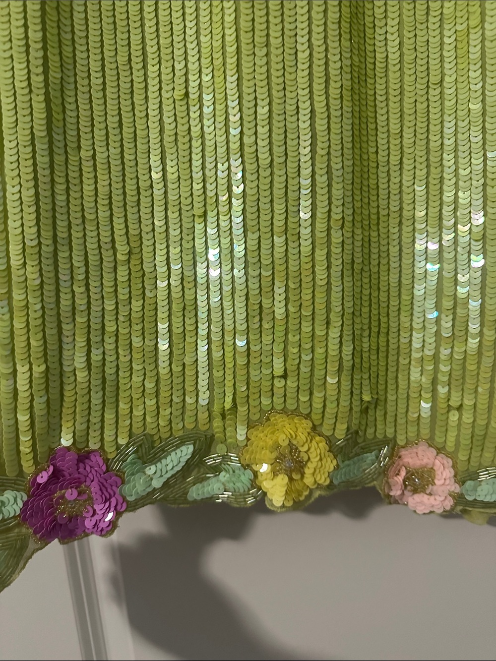 MAJORELLE Lime Green Sequin Embellished Dress - Picture 5 of 9